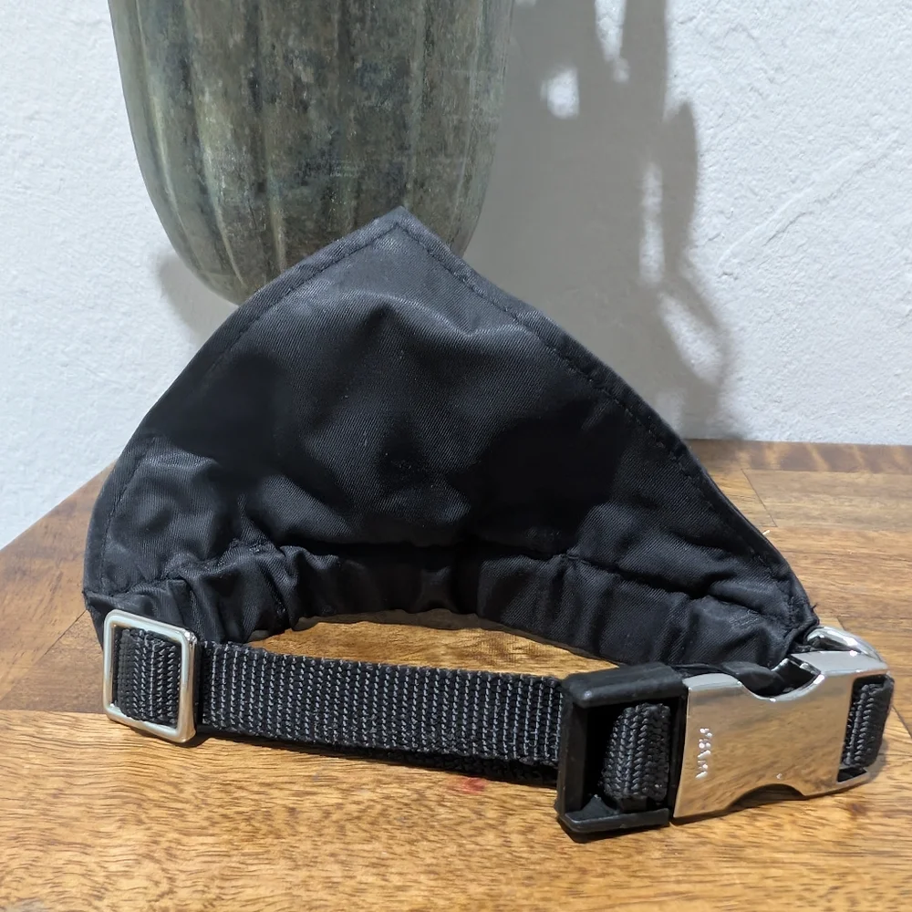 PRADA Logo Plate pet muffler Re-Nylon/Dogwear Scarf Nylon Black Small Dog Or Cat